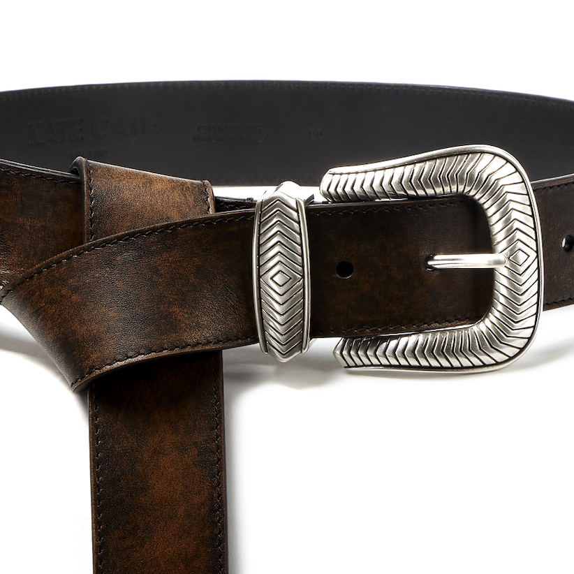 Kate Cate TEX MEX BELT BROWN LEATHER