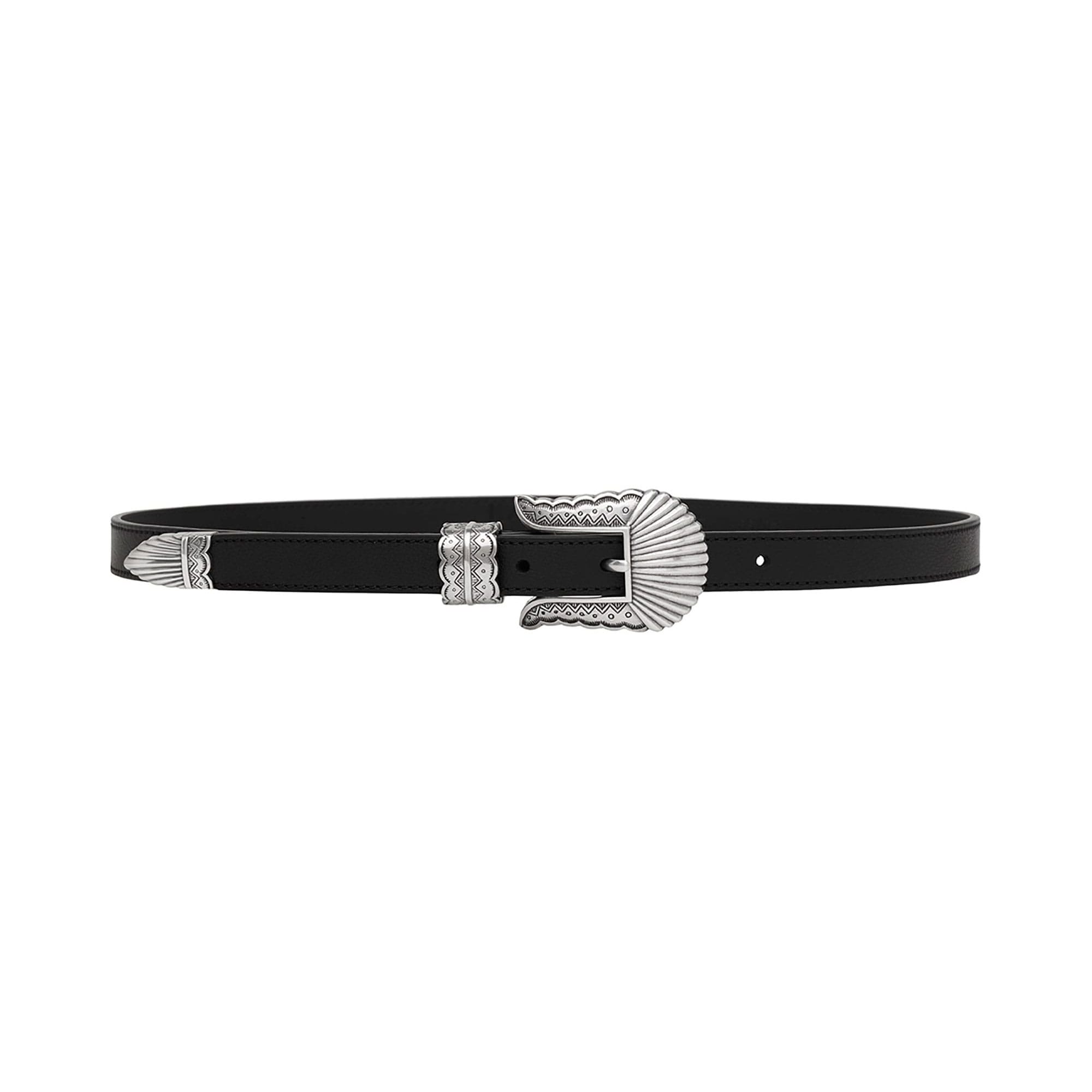 Kate Cate THIN KIM BELT BLACK NAPPA CALFSKIN