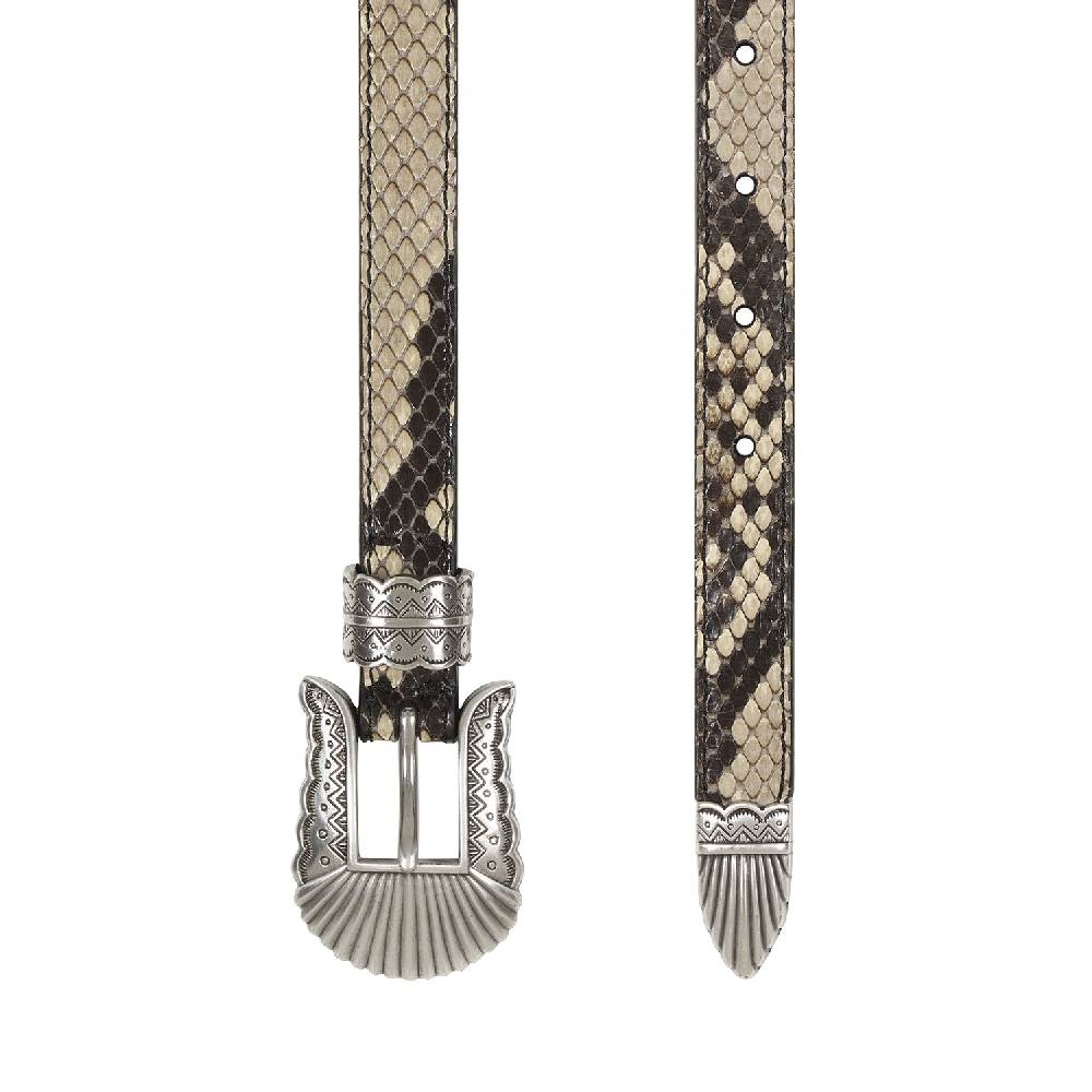 Kate Cate THIN KIM BELT PYTHON PRINTED CALFSKIN