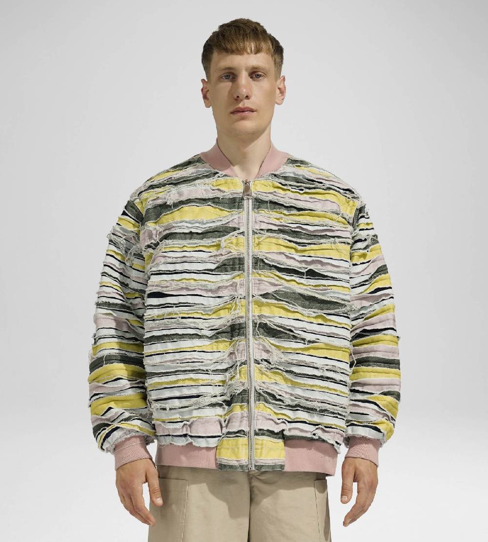 Khrisjoy BOMBER DENIM STRIPES MULTICOLOR DENIM