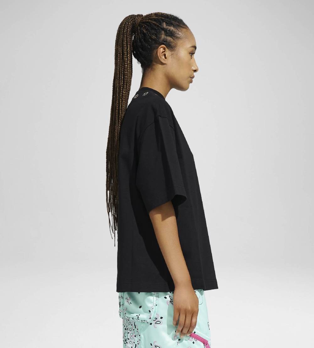 Khrisjoy EYELETS TEE BLACK