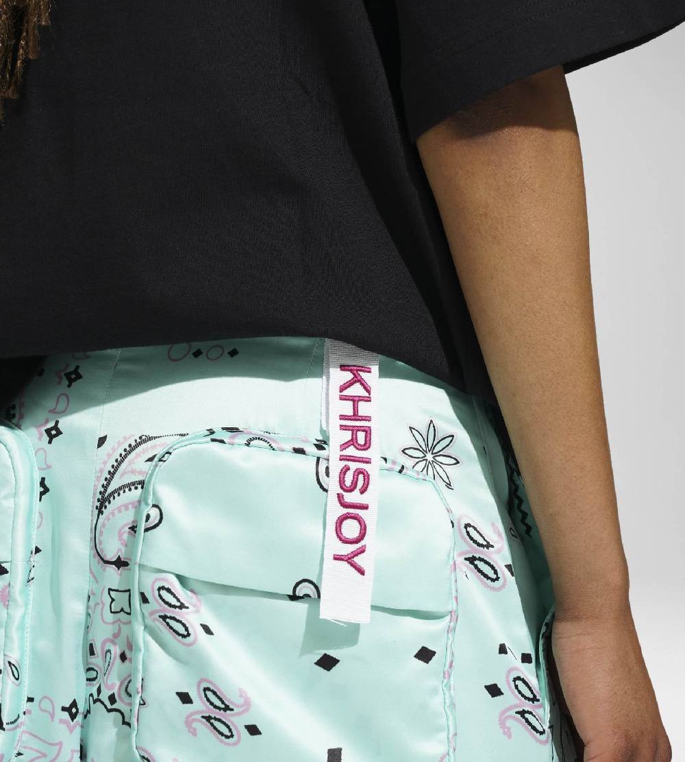 Khrisjoy EYELETS TEE BLACK