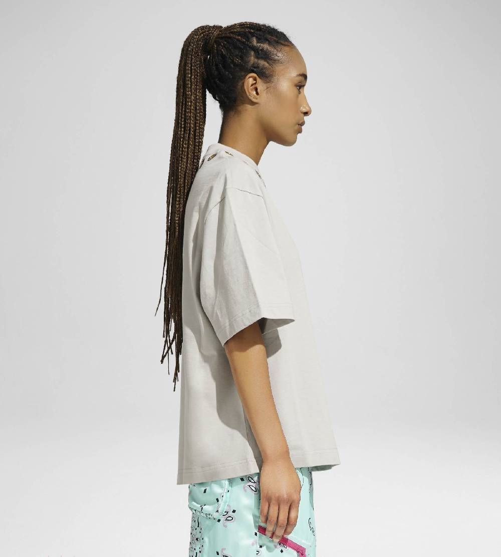 Khrisjoy EYELETS TEE DESERT