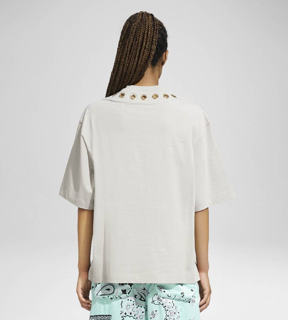 Khrisjoy EYELETS TEE DESERT