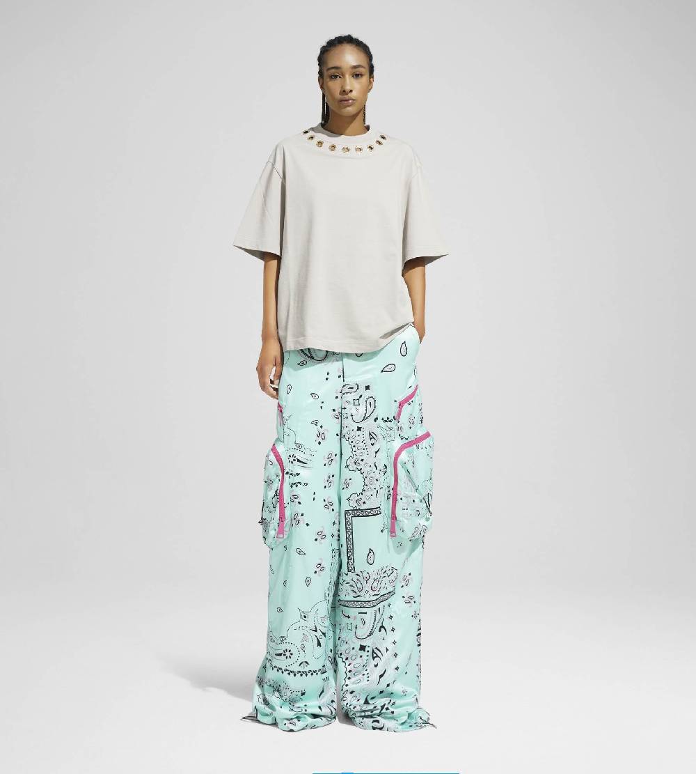 Khrisjoy EYELETS TEE DESERT