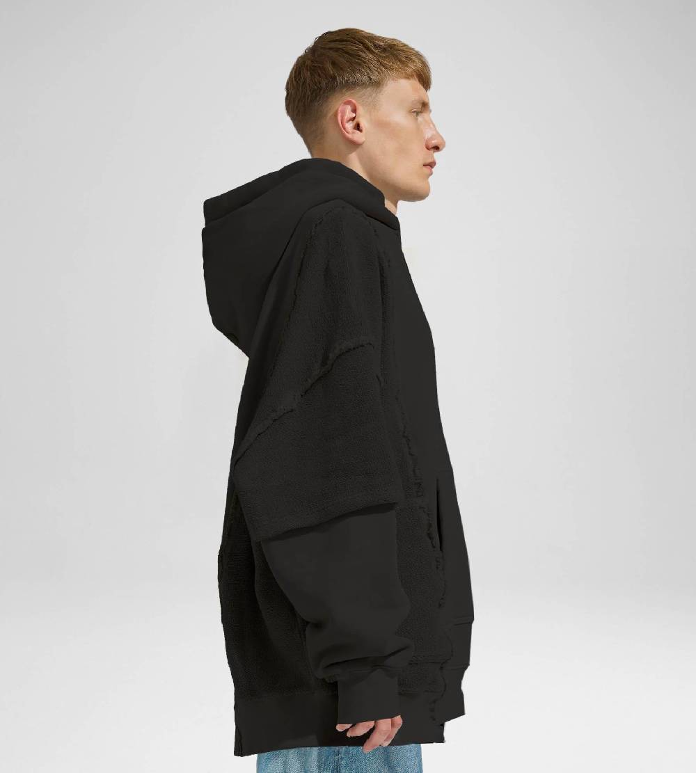 Khrisjoy HOODIE DOUBLE POCKETS BLACK