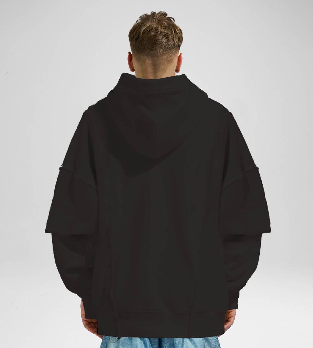 Khrisjoy HOODIE DOUBLE POCKETS BLACK
