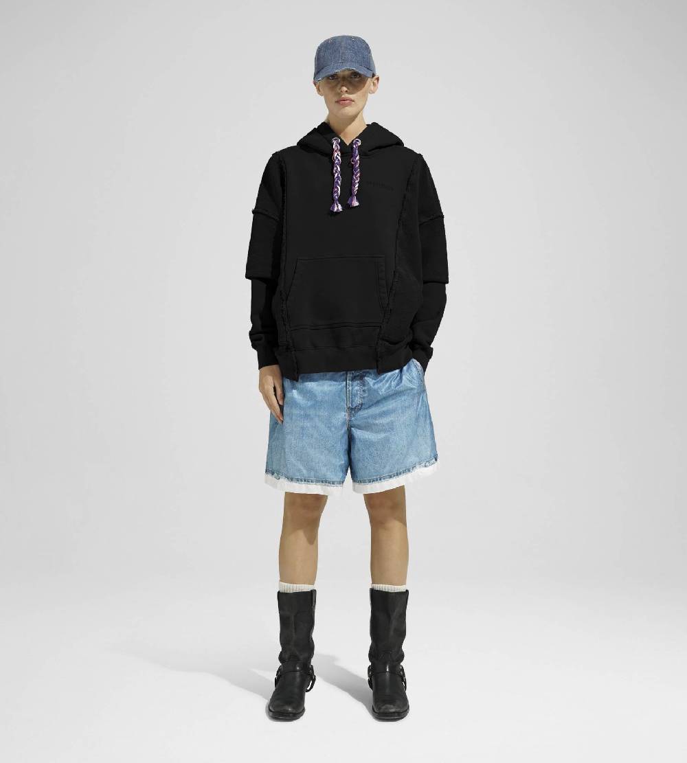 Khrisjoy HOODIE DOUBLE POCKETS BLACK