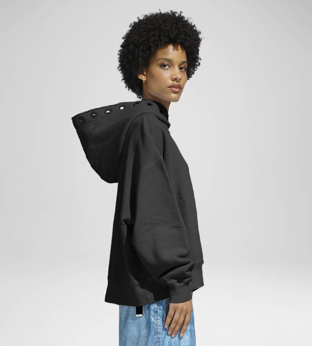 Khrisjoy HOODIE EYELETS BLACK