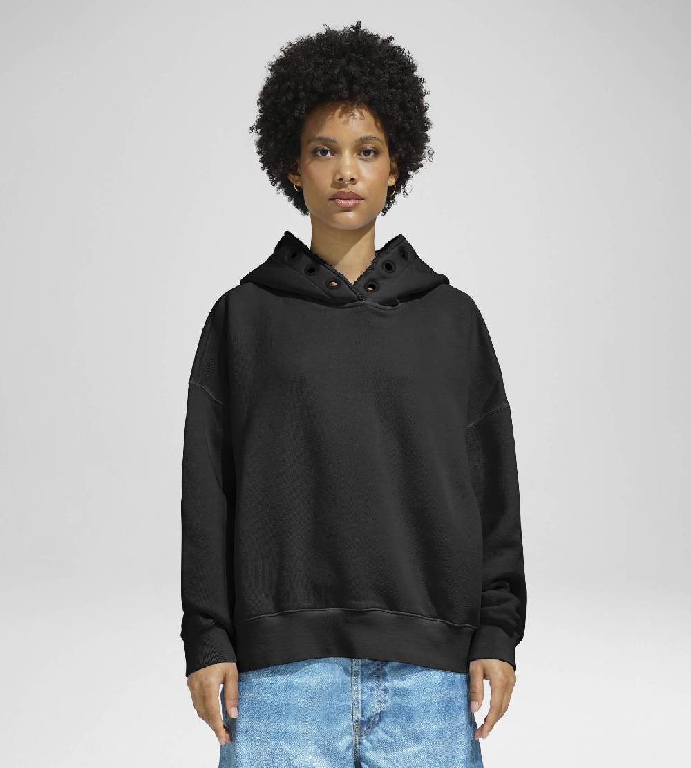 Khrisjoy HOODIE EYELETS BLACK