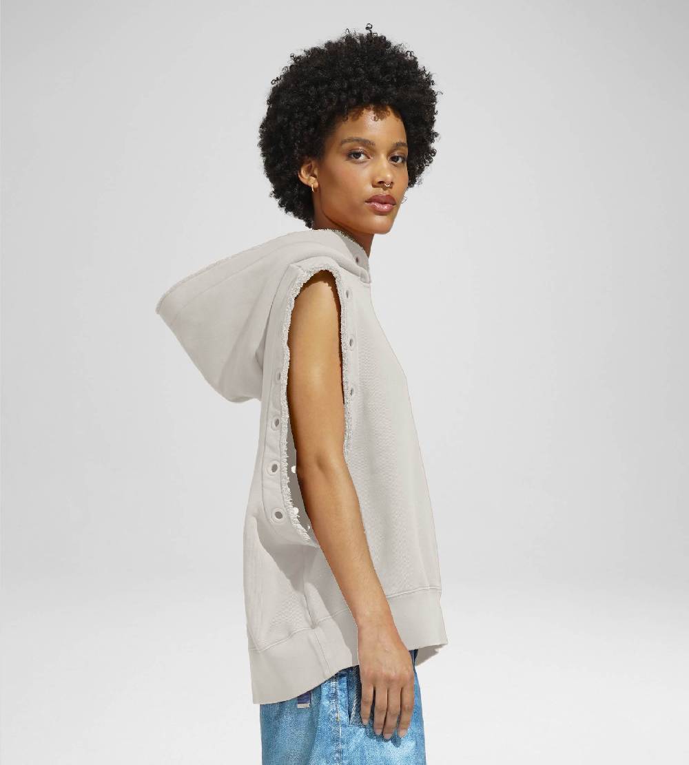 Khrisjoy HOODIE VEST EYELETS DESERT