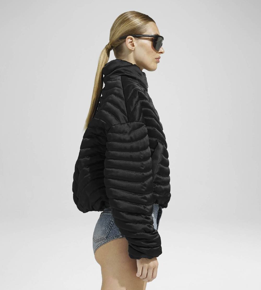 Khrisjoy JOY SATIN CROPPED BLACK