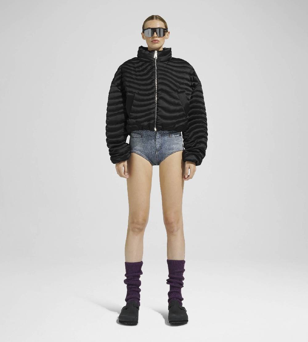 Khrisjoy JOY SATIN CROPPED BLACK