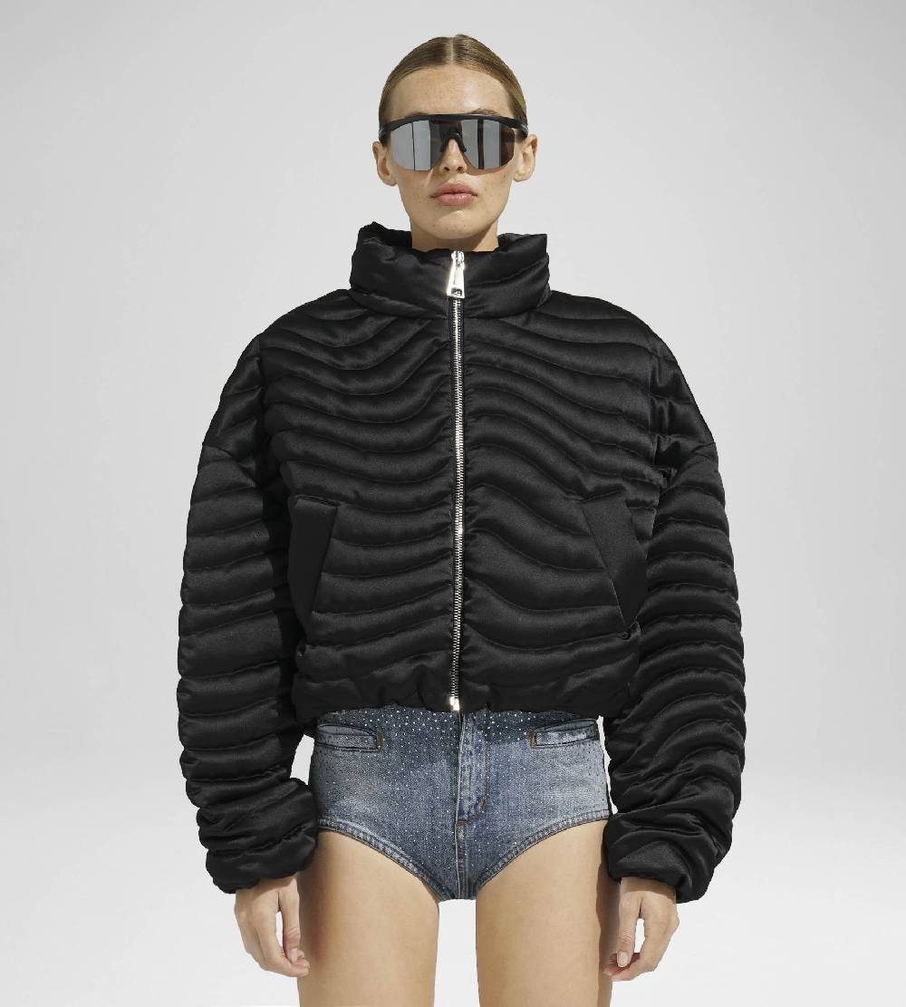 Khrisjoy JOY SATIN CROPPED BLACK