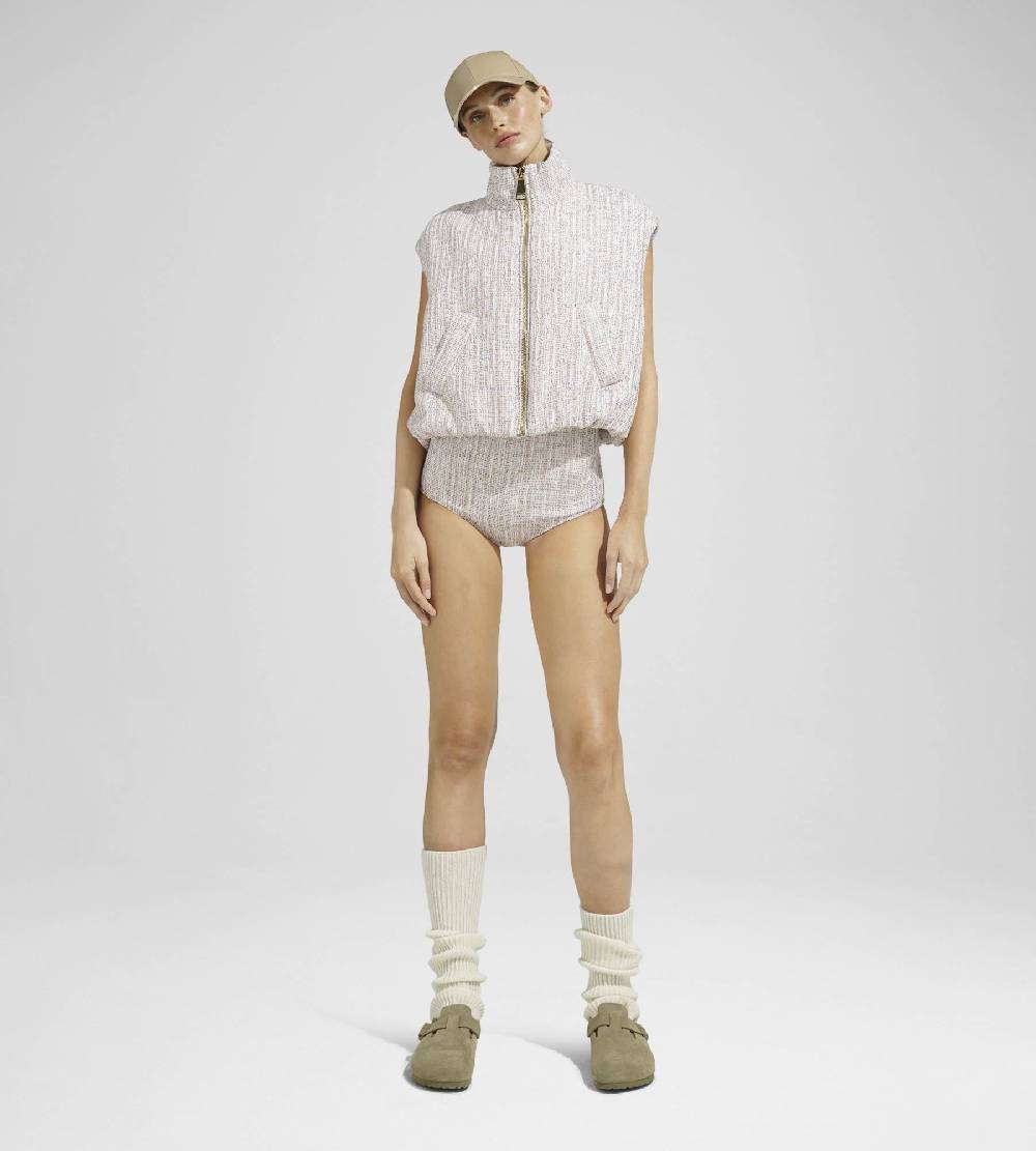 Khrisjoy JOY VEST TWEED CROPPED PAILLETTES TRAMÉ