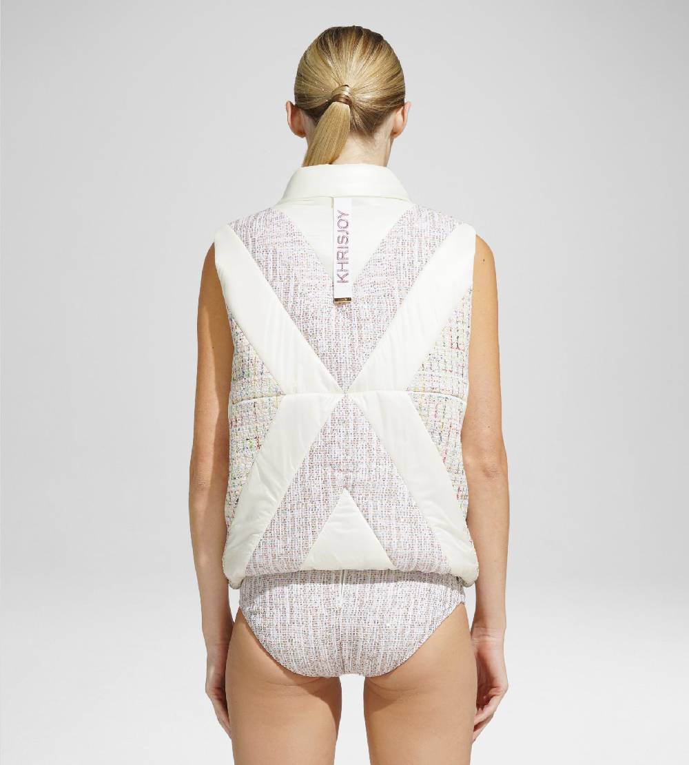 Khrisjoy MATT&GLOSSY TWEED VEST MIX PALE COLORS