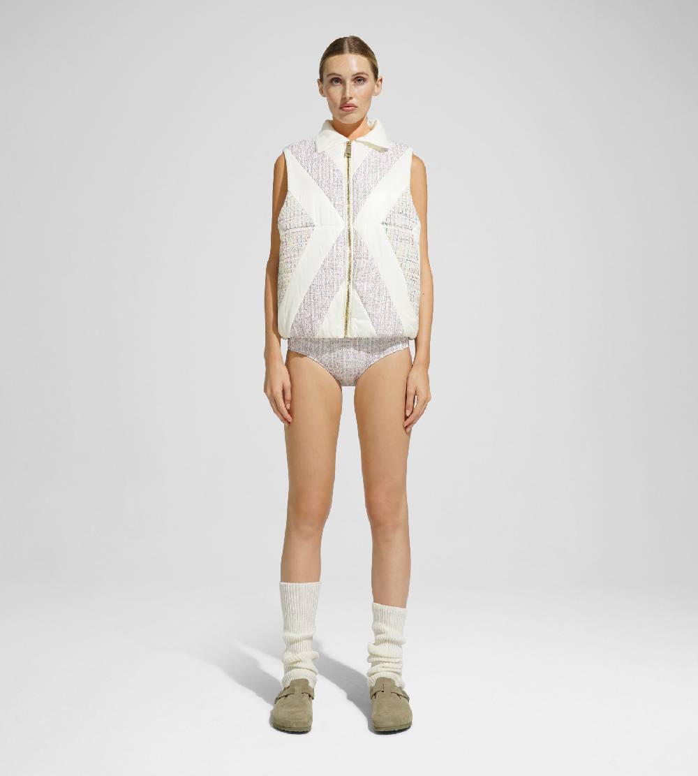 Khrisjoy MATT&GLOSSY TWEED VEST MIX PALE COLORS