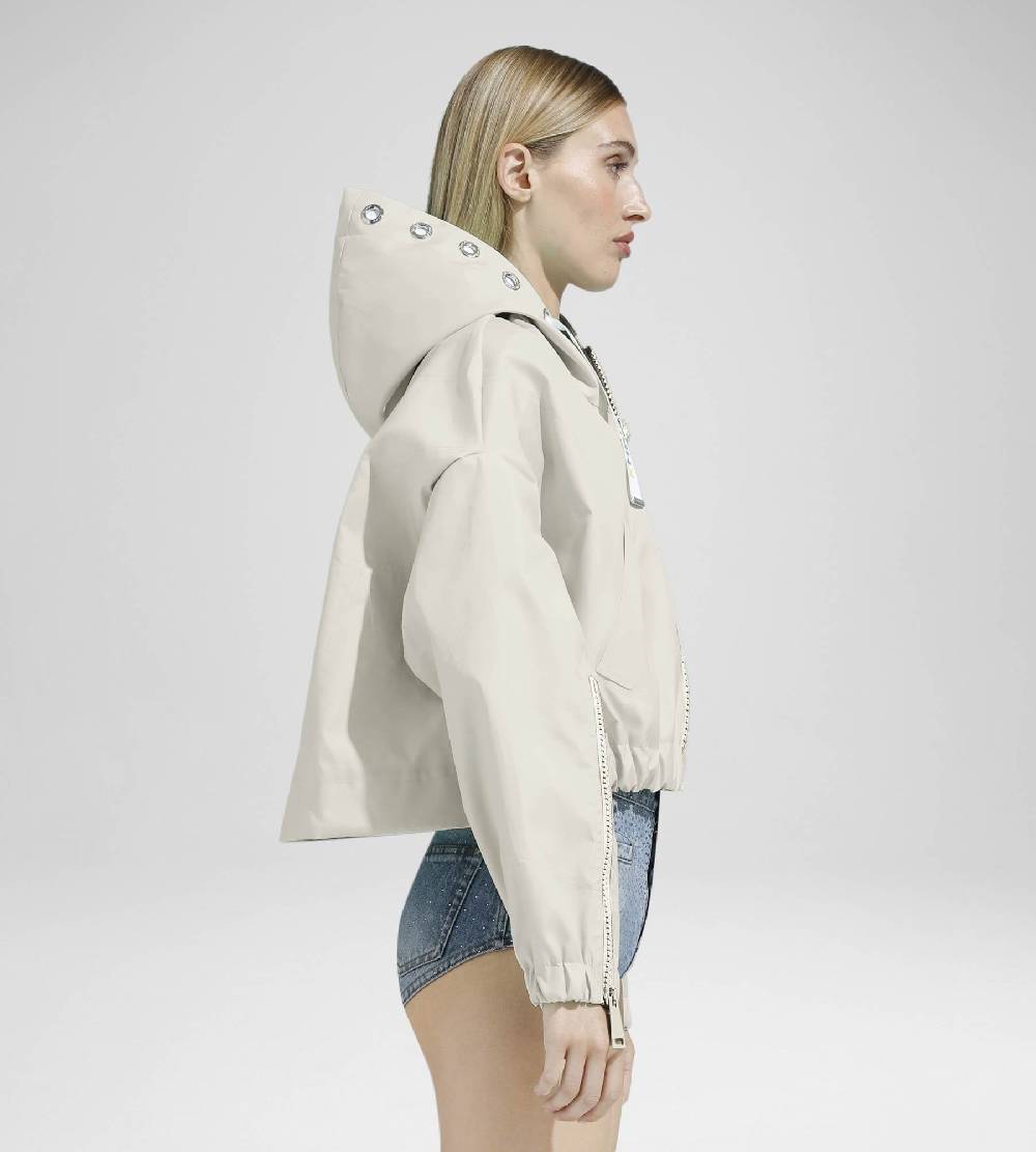 Khrisjoy NEW KHRIS CROP WINDBREAKER DESERT