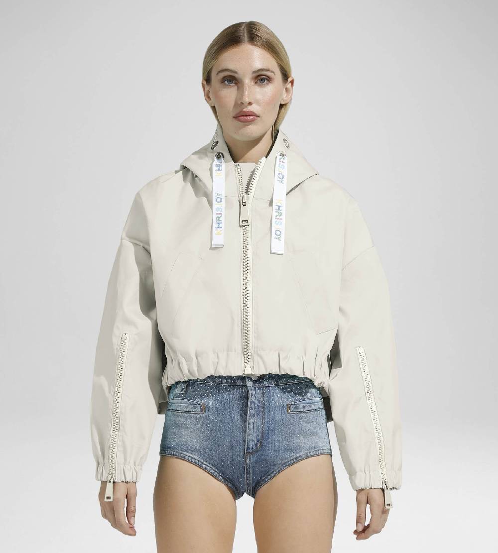 Khrisjoy NEW KHRIS CROP WINDBREAKER DESERT