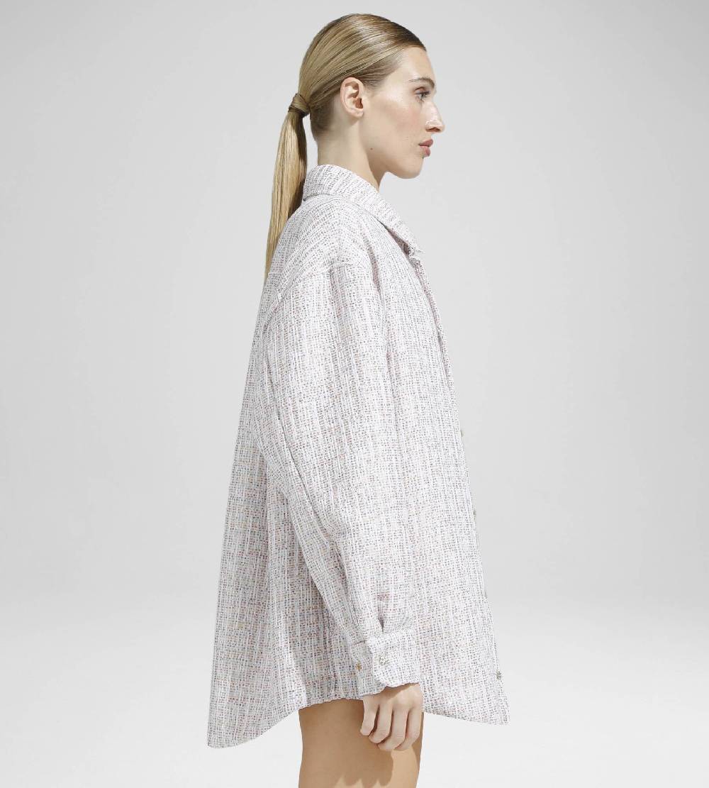 Khrisjoy OVERSIZE SHIRT TWEED PAILLETTES TRAMÉ
