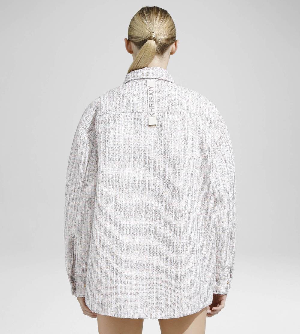 Khrisjoy OVERSIZE SHIRT TWEED PAILLETTES TRAMÉ