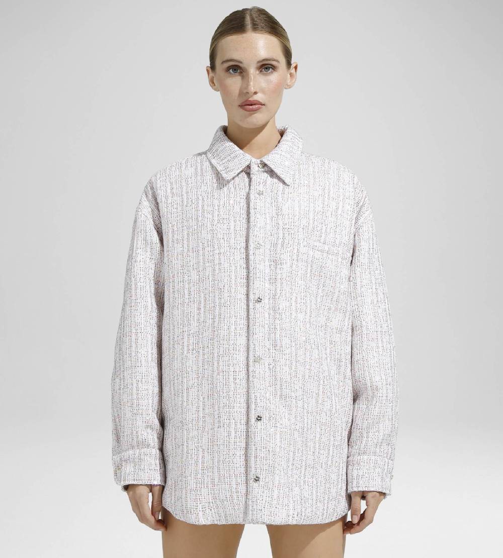 Khrisjoy OVERSIZE SHIRT TWEED PAILLETTES TRAMÉ