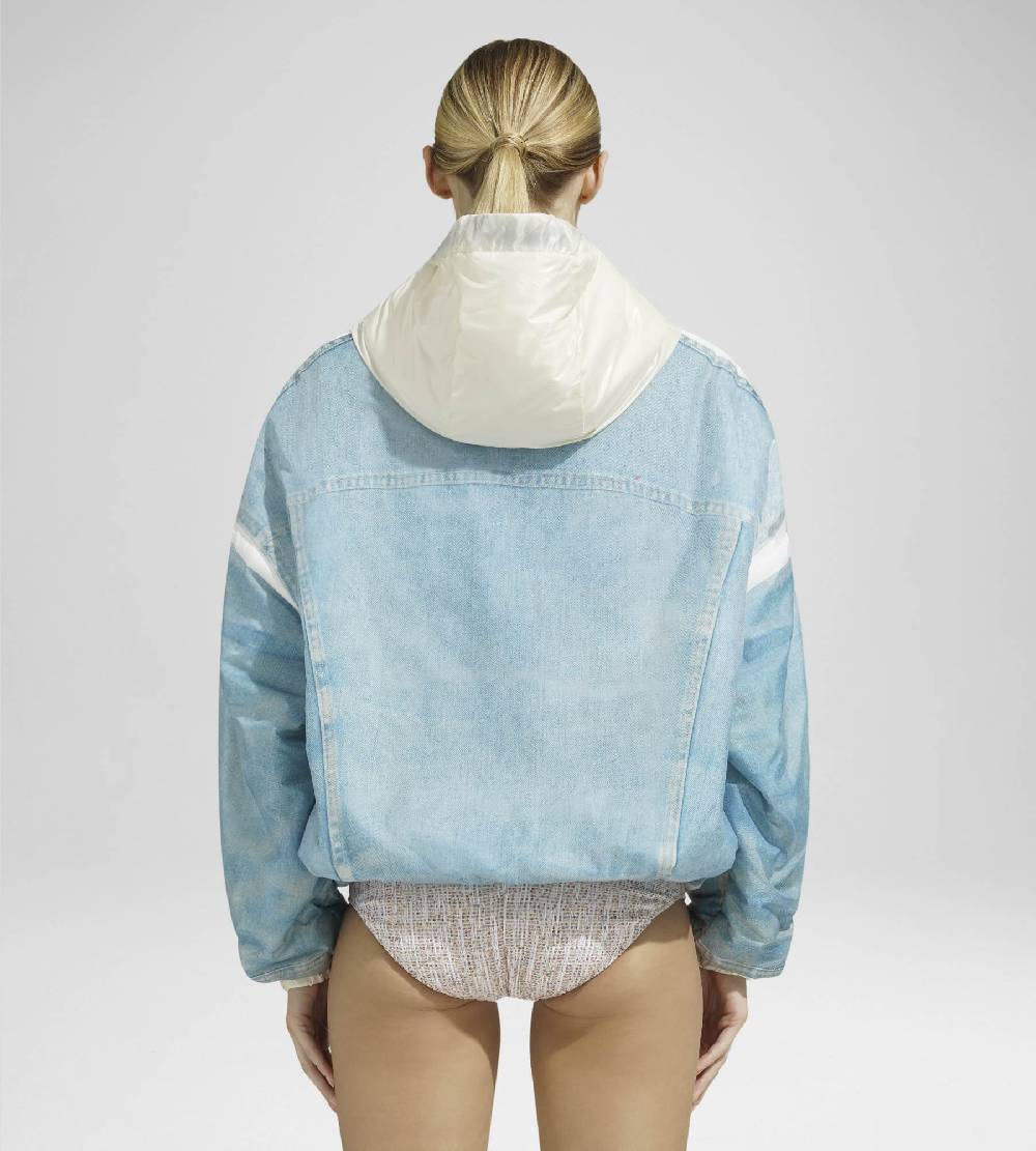 Khrisjoy PUFF HOODIE PRINT DENIM MEDIUM DENIM