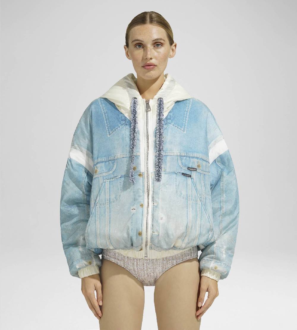 Khrisjoy PUFF HOODIE PRINT DENIM MEDIUM DENIM