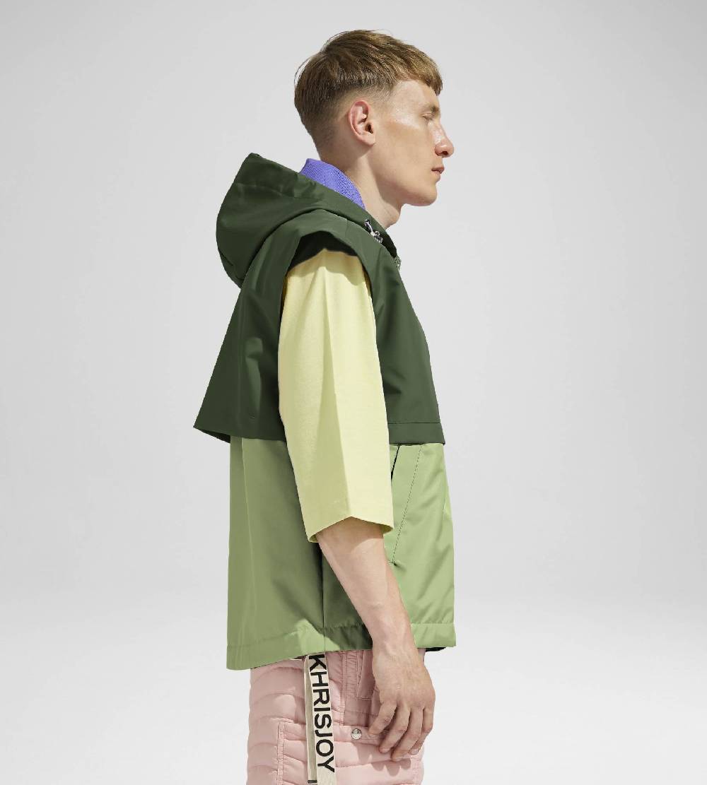 Khrisjoy SHELL WINDBREAKER VEST OLIVE GREEN JADE