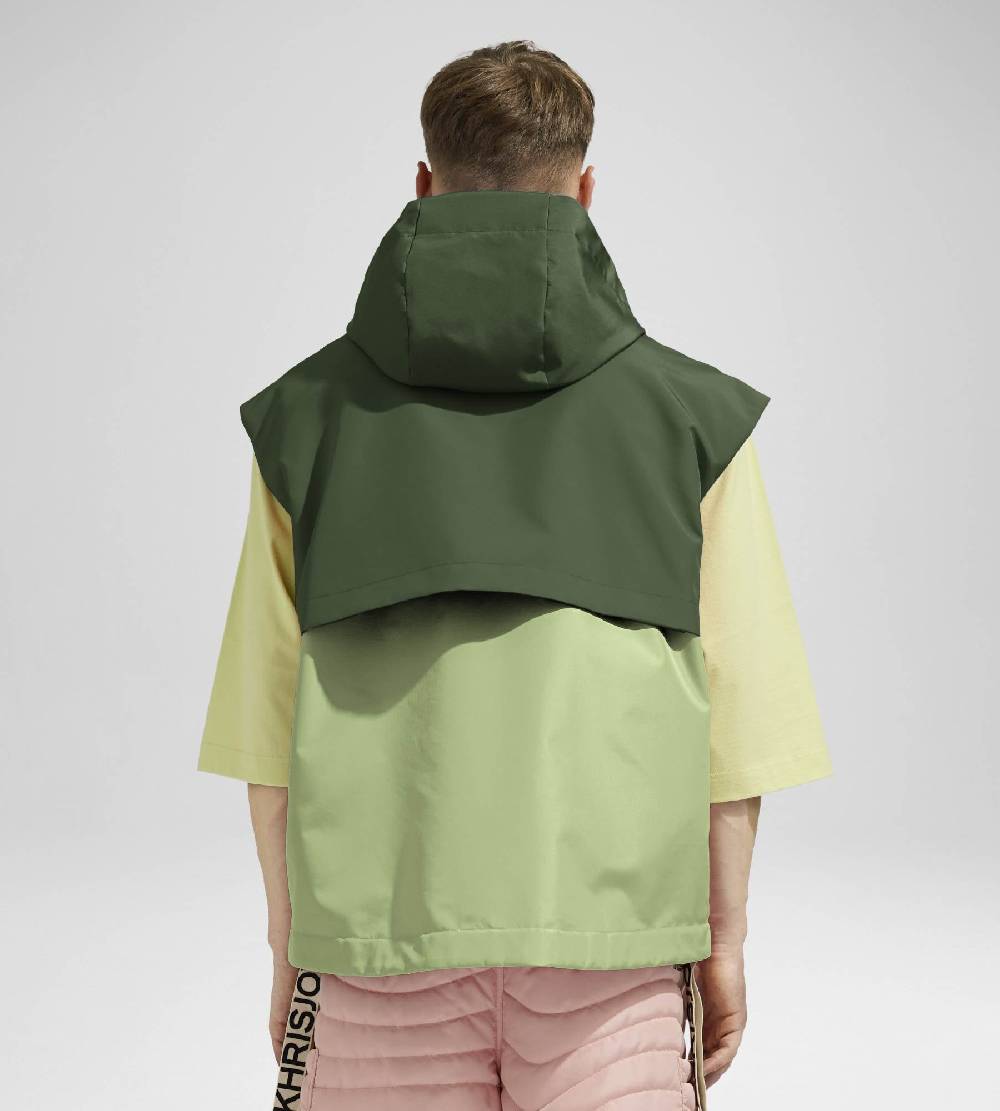 Khrisjoy SHELL WINDBREAKER VEST OLIVE GREEN JADE