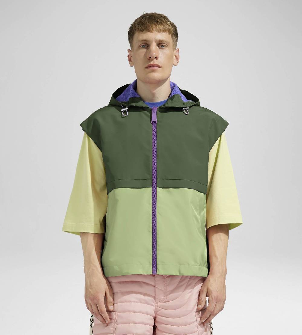 Khrisjoy SHELL WINDBREAKER VEST OLIVE GREEN JADE