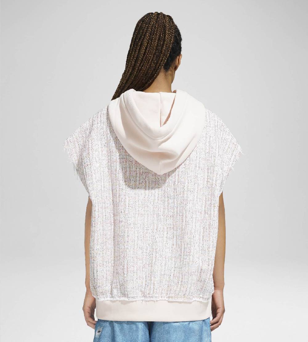 Khrisjoy TWEED HOODIE VEST CONFETTI