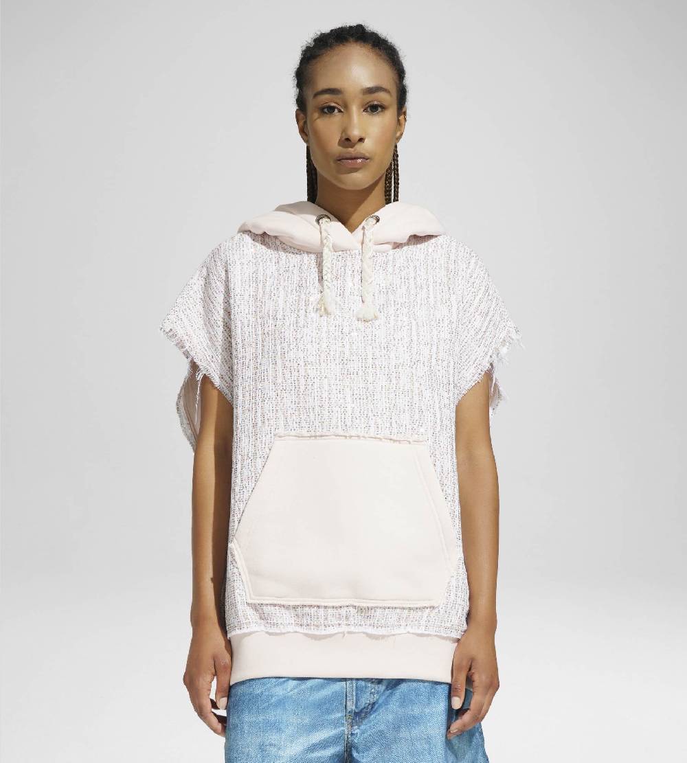 Khrisjoy TWEED HOODIE VEST CONFETTI