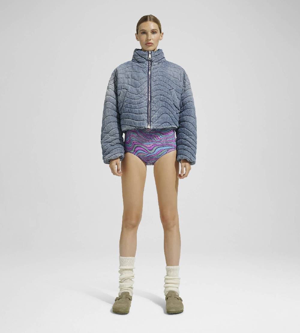 Khrisjoy WAVE JOY CROPPED DENIM MEDIUM DENIM