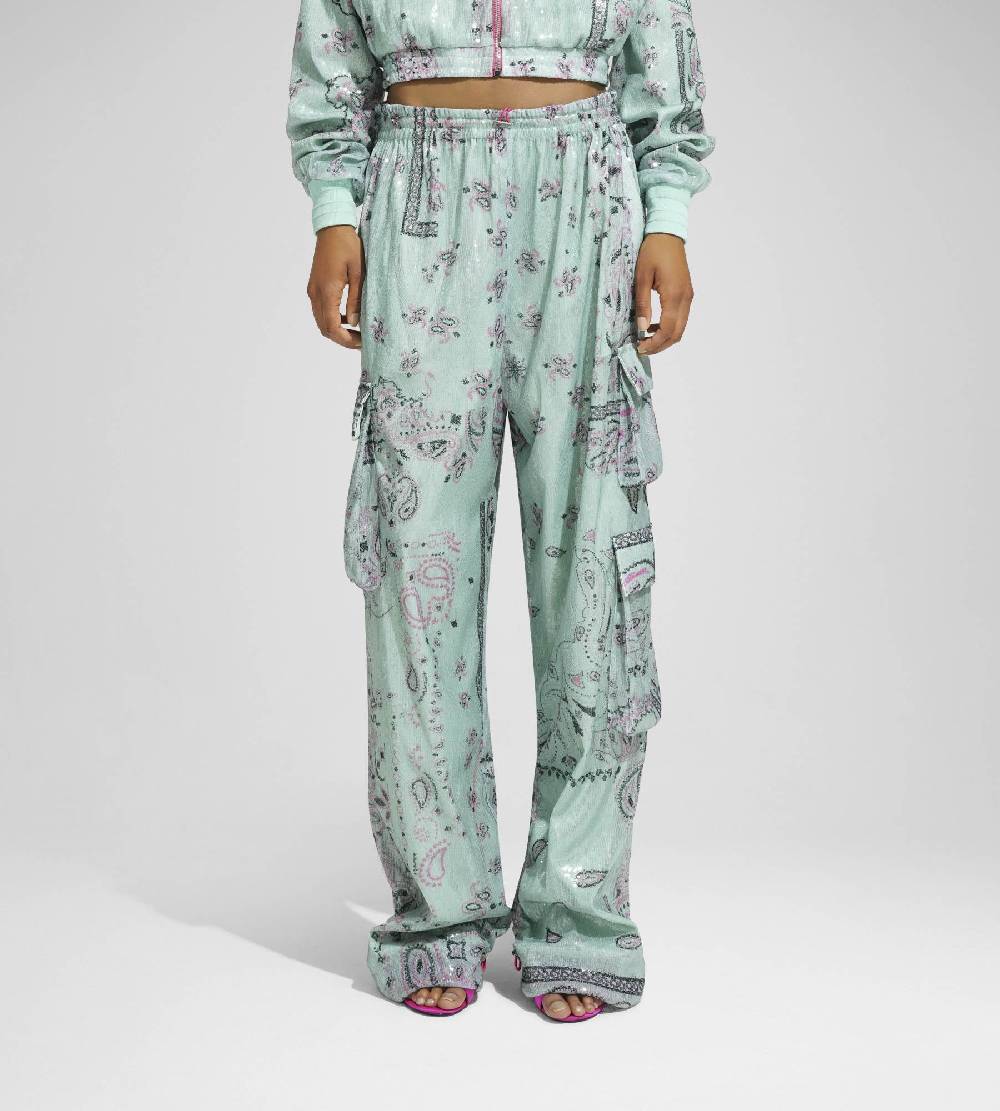 Khrisjoy PANTS MULTIPOCKET PAILLETTES BANDANA AFTER EIGHT
