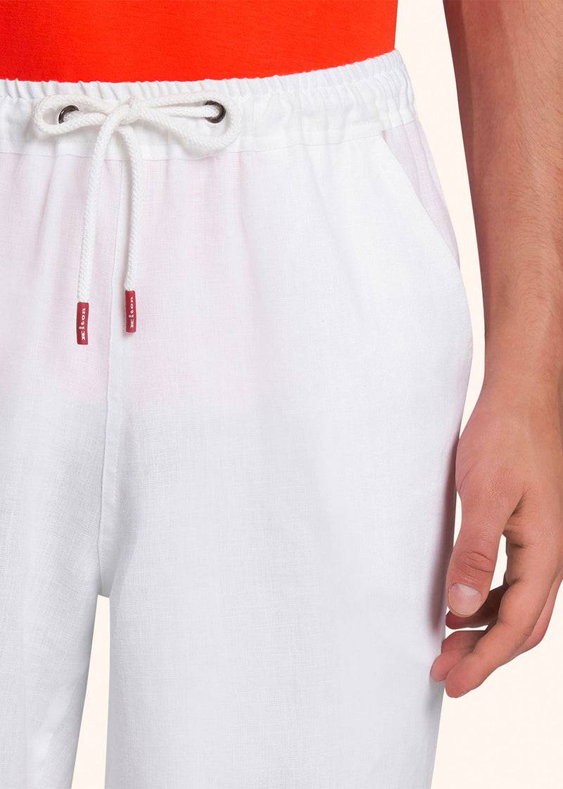 Kiton PANTALONI LINO UPSHORLK06S9801