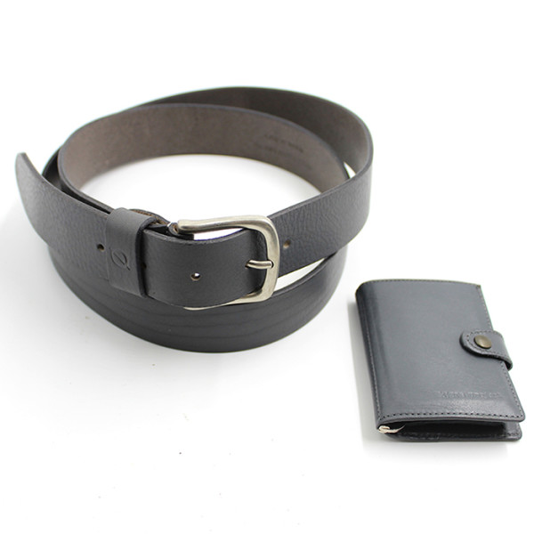 Kjøre Project Leather Bull Belt + iClutch Grey