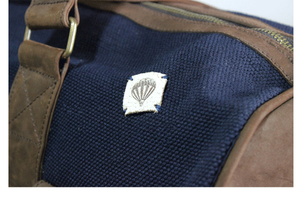 Kjøre Project Leather / Denim 25 Oz Travel Bag