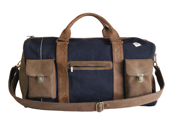 Kjøre Project Leather / Denim 25 Oz Travel Bag