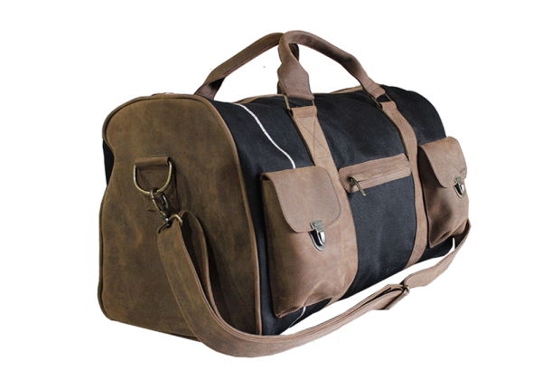 Kjøre Project Leather / Denim Boucanier Travel Bag