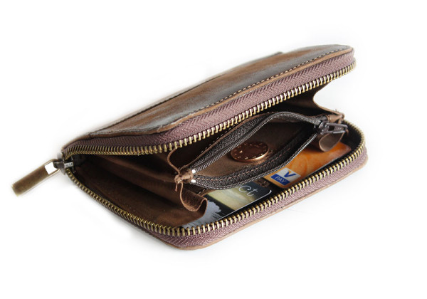 Kjøre Project Squared Zip Wallet Vintage Aged