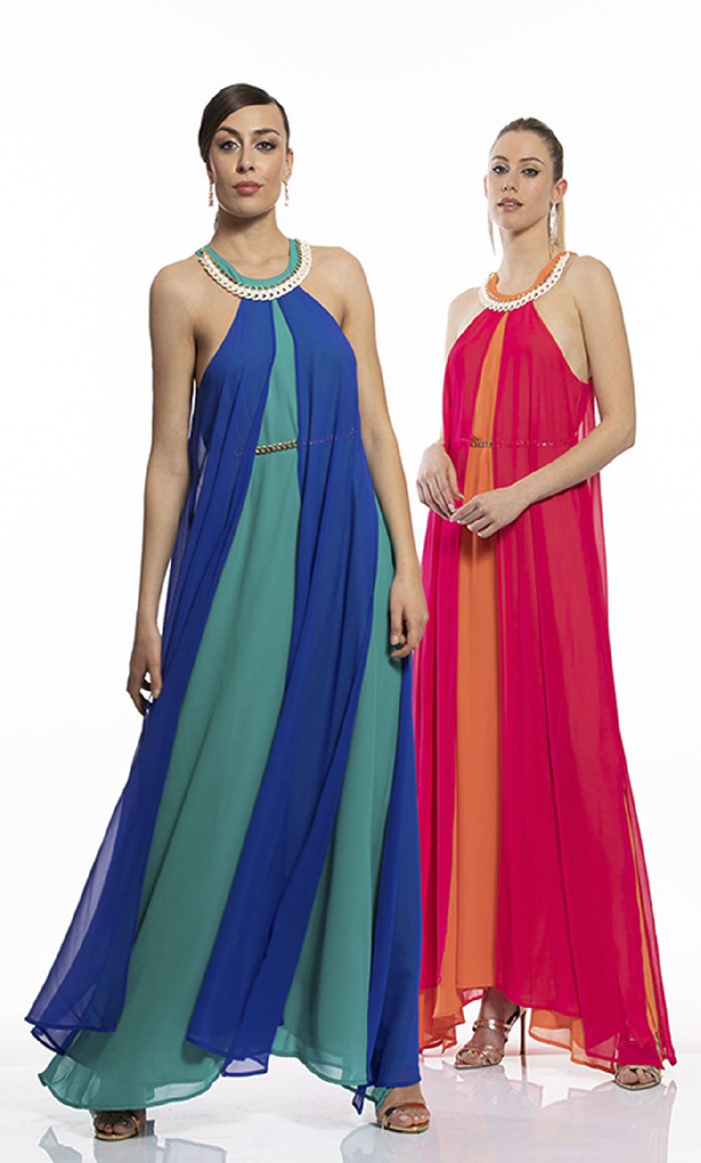 Koralline ABITO LUNGO BICOLORE CON PANNELLI