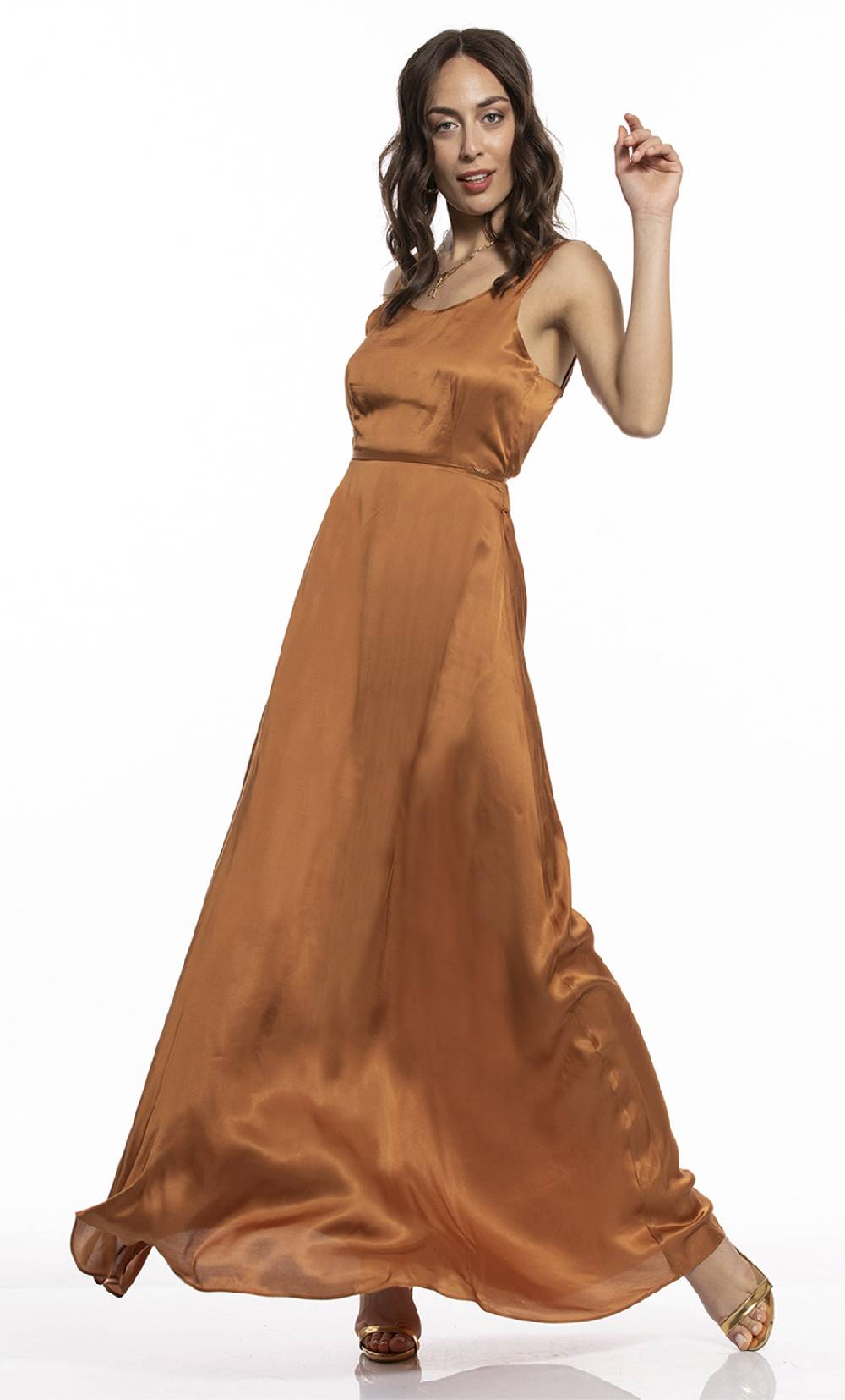 Koralline ABITO LUNGO IN VISCOSA ALLACCIATO DIETRO