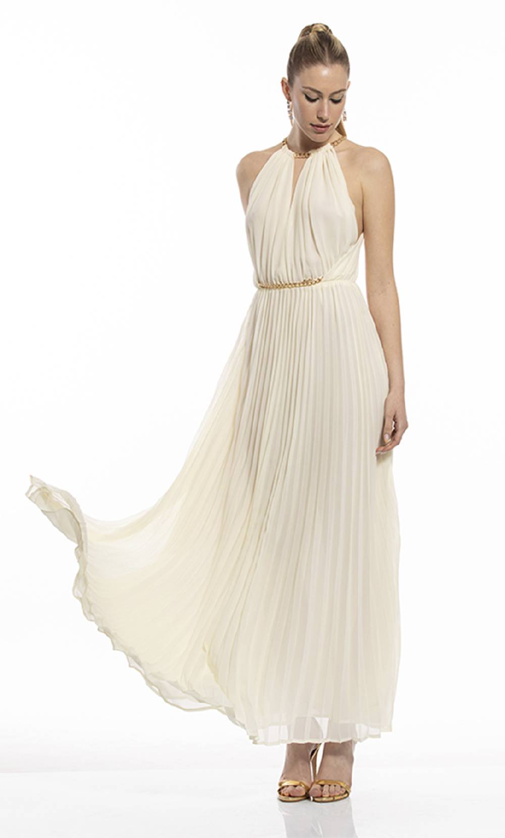 Koralline ABITO LUNGO PLISSETTATO CON CATENE