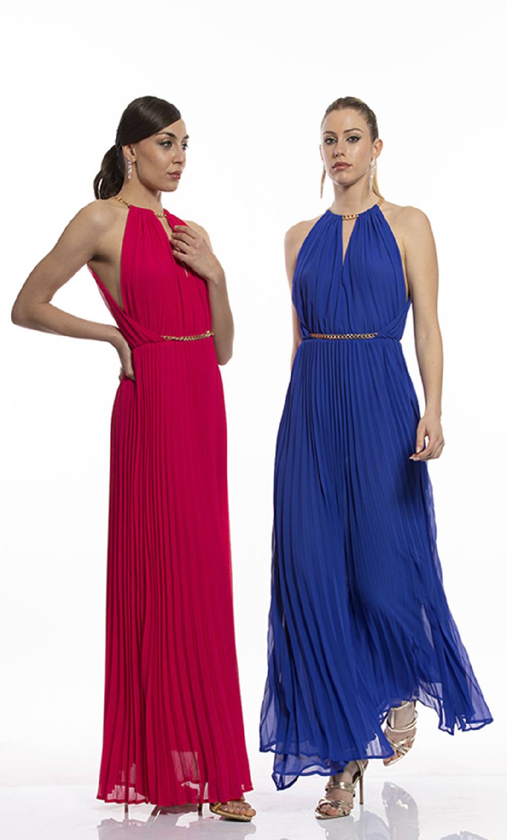 Koralline ABITO LUNGO PLISSETTATO CON CATENE