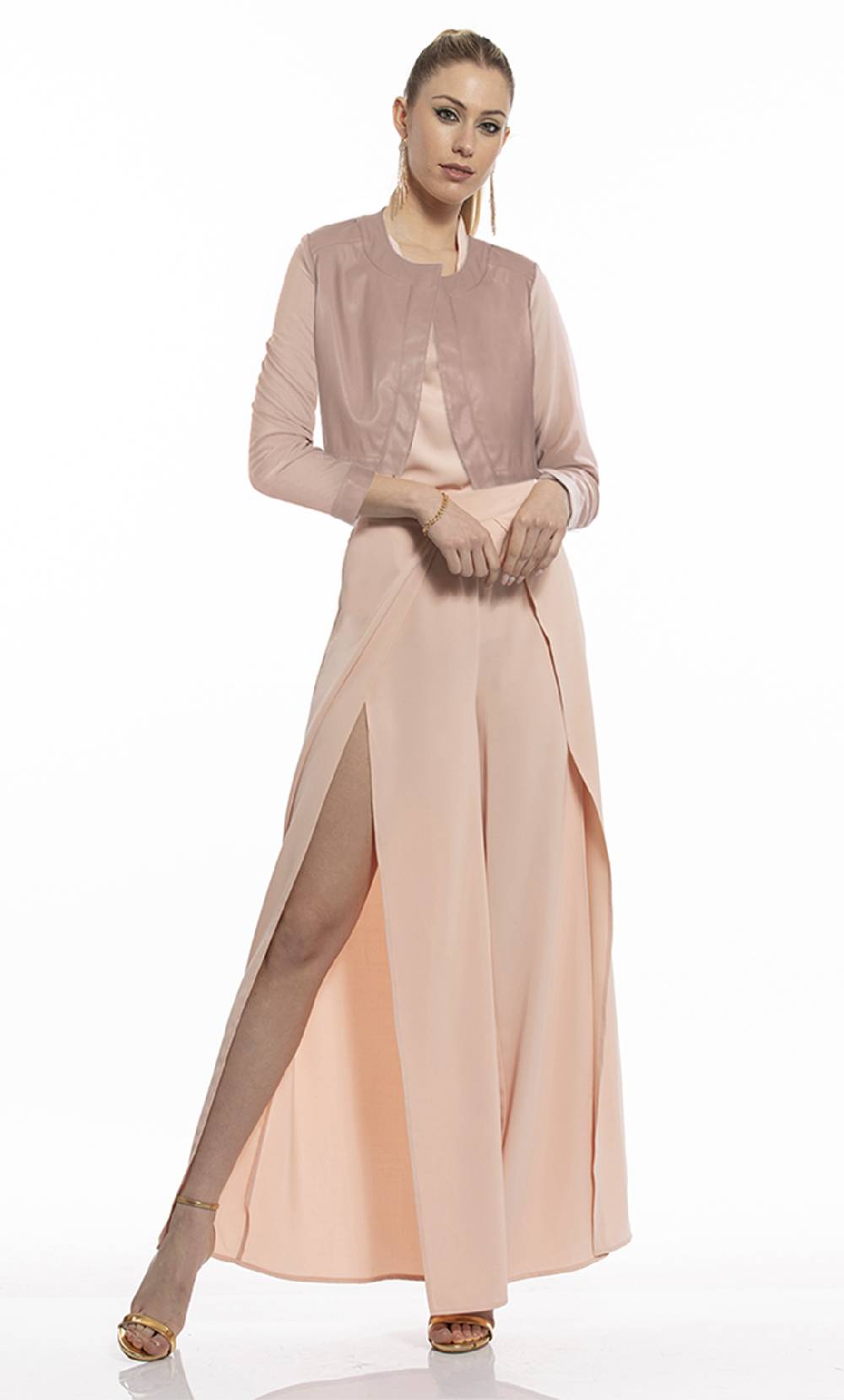 Koralline BOLERO IN ECOPELLE CON MANICHE IN TULLE