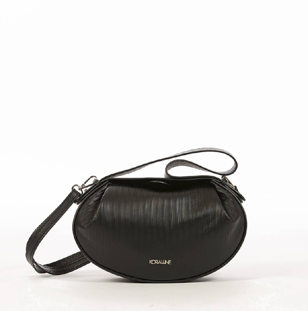 Koralline BORSA IN PELLE CON PIEGHE