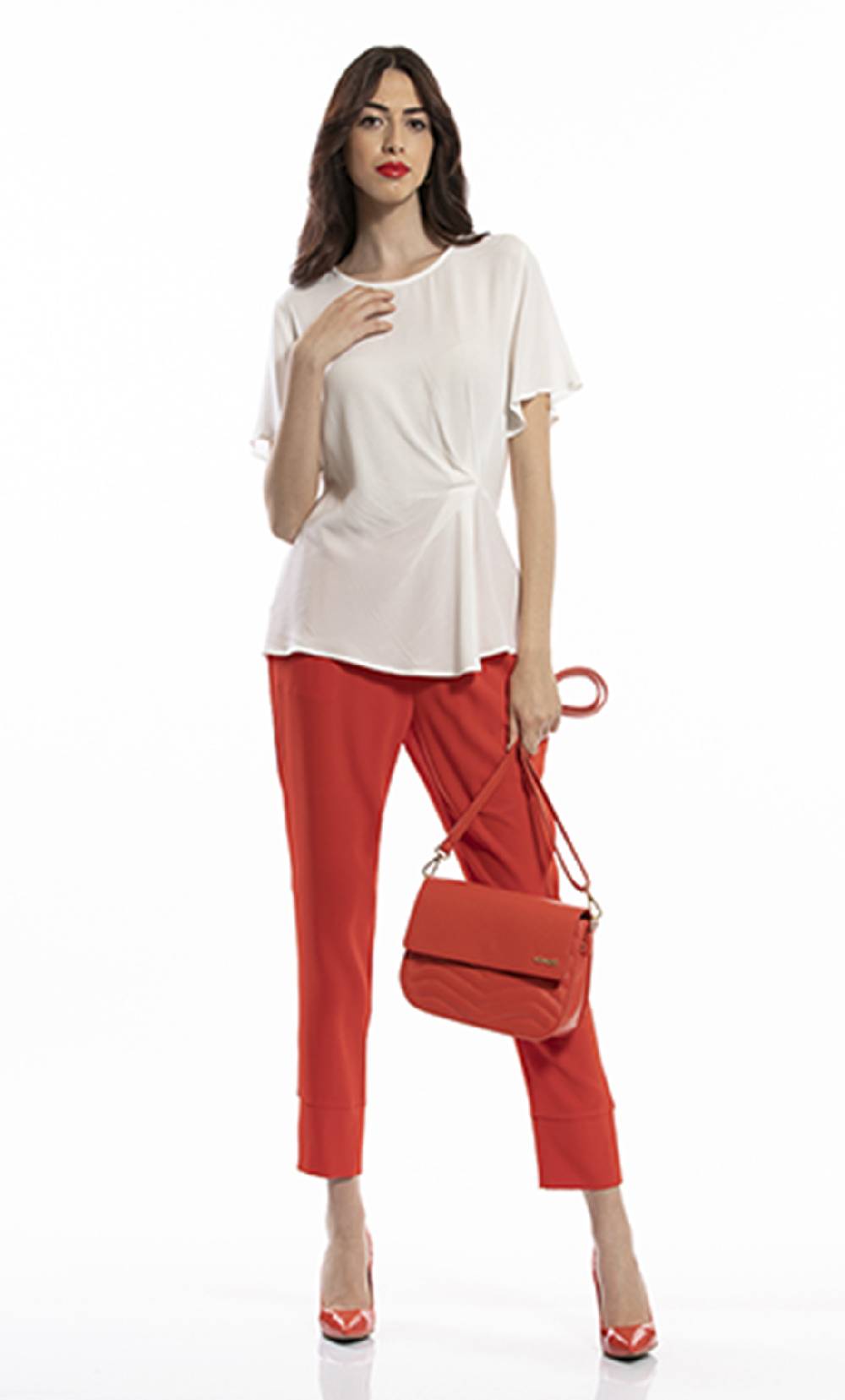 Koralline BORSA TRACOLLA IN PELLE TRAPUNTATA