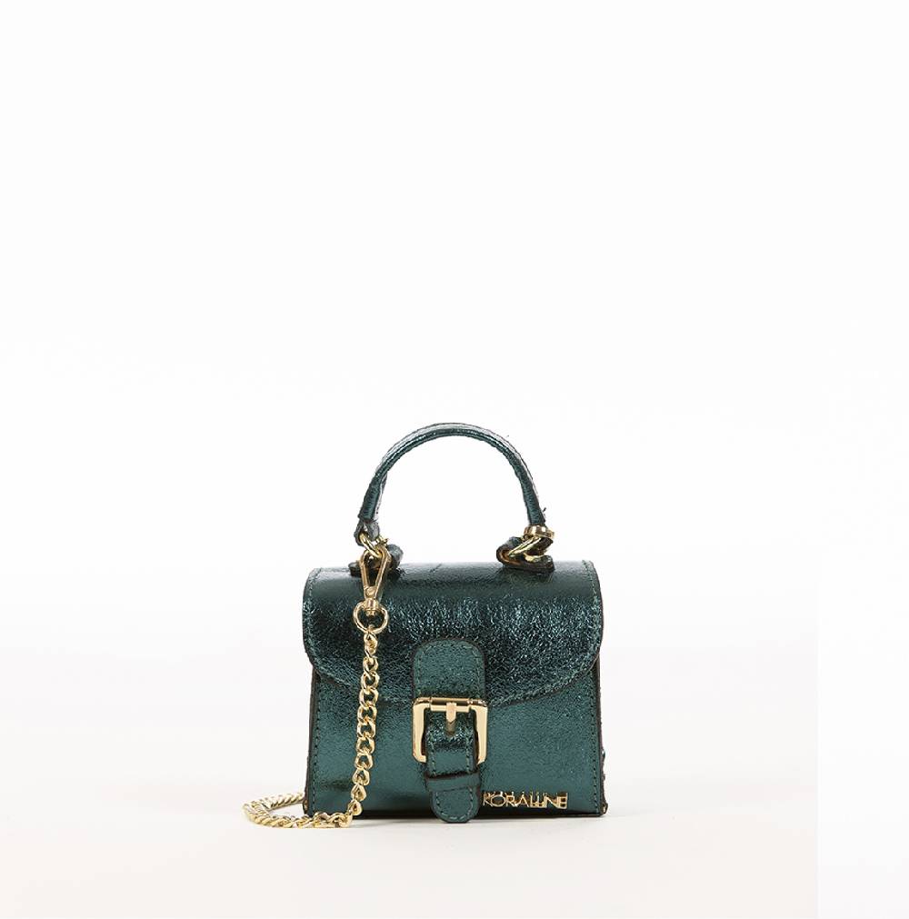 Koralline BORSETTA IN PELLE LAMINATA