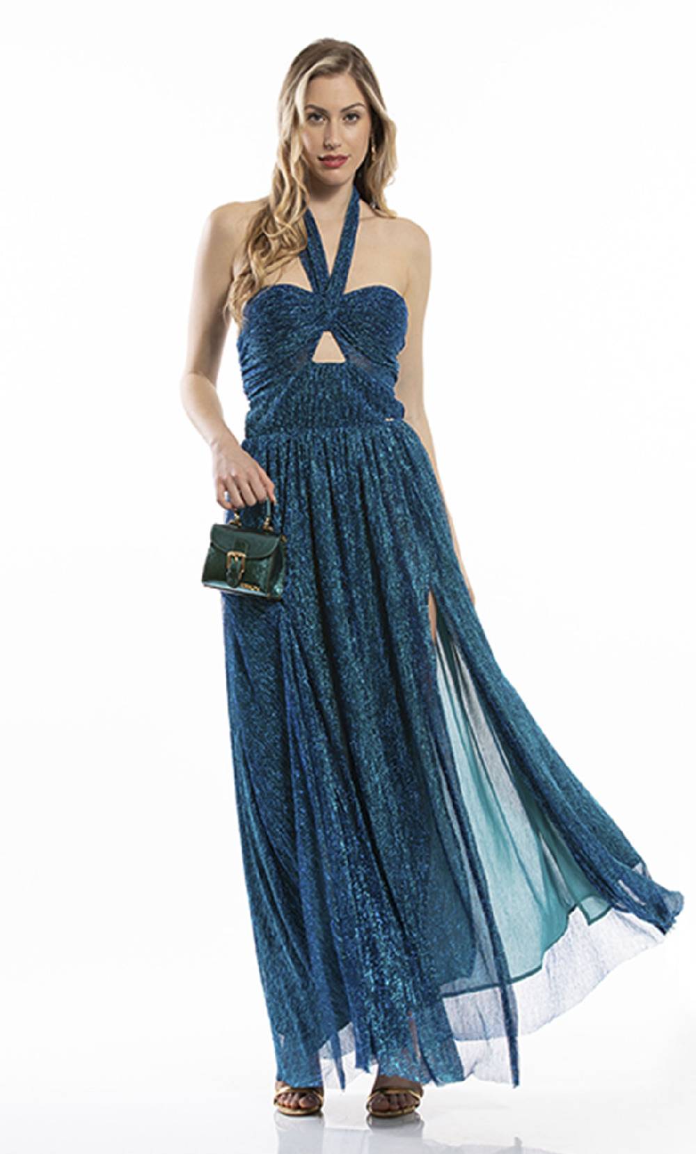 Koralline BORSETTA IN PELLE LAMINATA